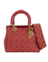 Medium Supple Lady Dior, &pound;2,200, Handbags, Red, Leather, Front view